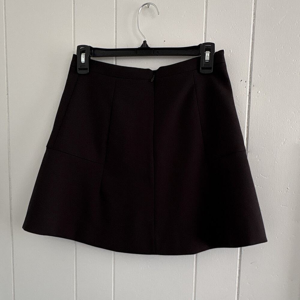 J.CREW Women's Black Solid A-Line Short Zip Zipper Skirt Regular Size 0 - Picture 3 of 5
